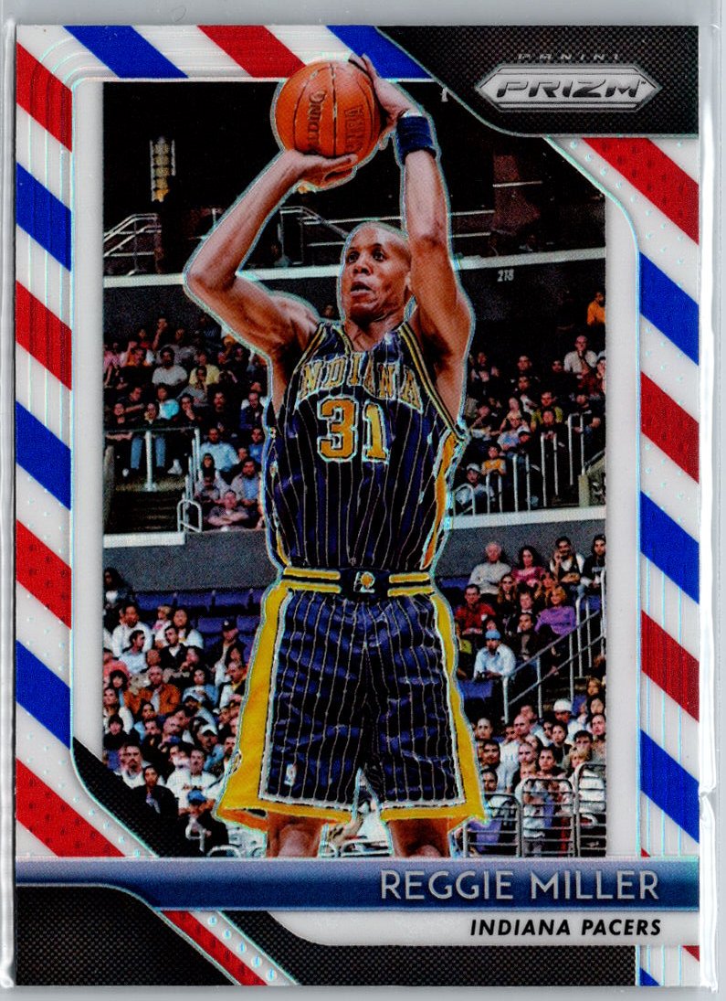 2018-19 Panini Prizm #55 Reggie Miller Prizms Red White and Blue A8