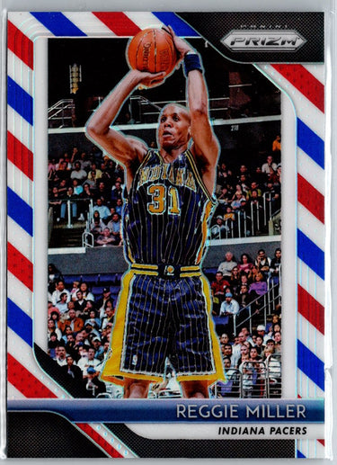 2018-19 Panini Prizm #55 Reggie Miller Prizms Red White and Blue A8