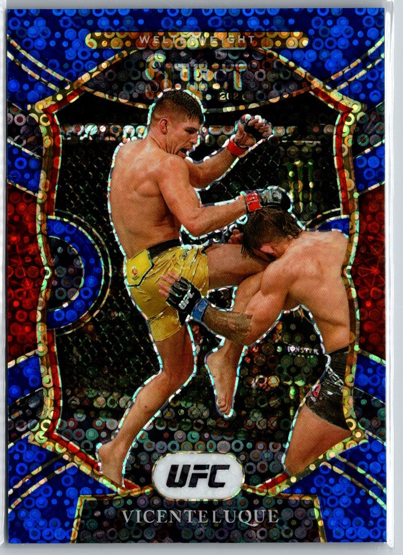 2021 Panini Select UFC #43 Vicente Luque Blue Disco Prizms #/99 A8