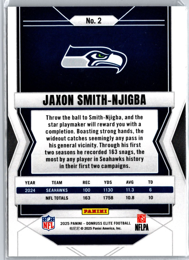 2025 Donruss Elite #2 Jaxon Smith-Njigba A8