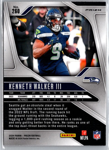 2024 Panini Prizm #260 Kenneth Walker III Orange Disco Prizm A9
