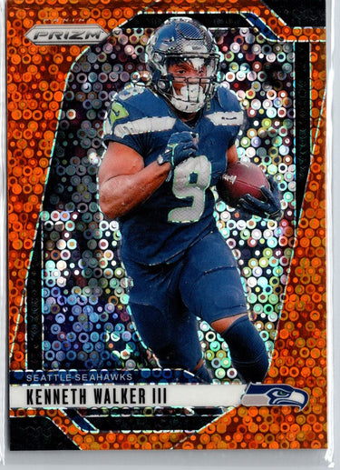 2024 Panini Prizm #260 Kenneth Walker III Orange Disco Prizm A9