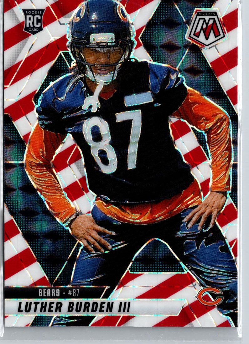 2025 Panini Mosaic #383 Luther Burden III Mosaic Red and White Stripe A9