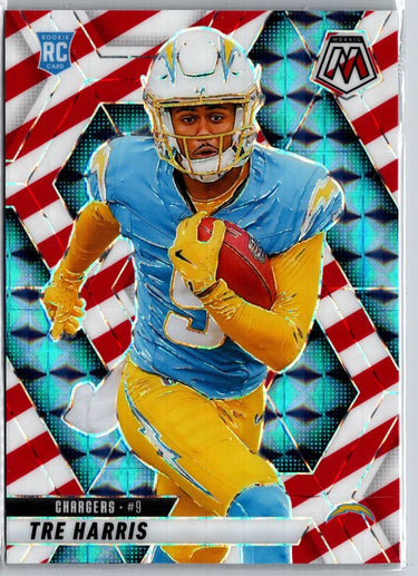 2025 Panini Mosaic #326 Tre Harris Mosaic Red and White Stripe A9