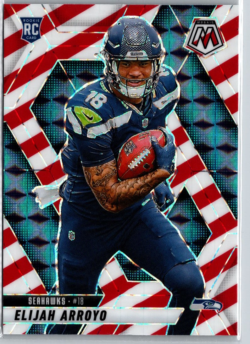 2025 Panini Mosaic #314 Elijah Arroyo Mosaic Red and White Stripe A9