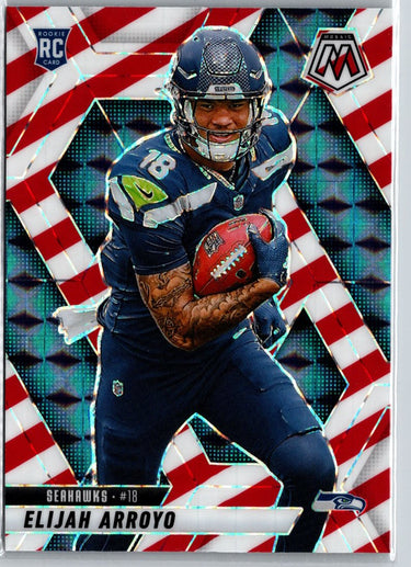 2025 Panini Mosaic #314 Elijah Arroyo Mosaic Red and White Stripe A9