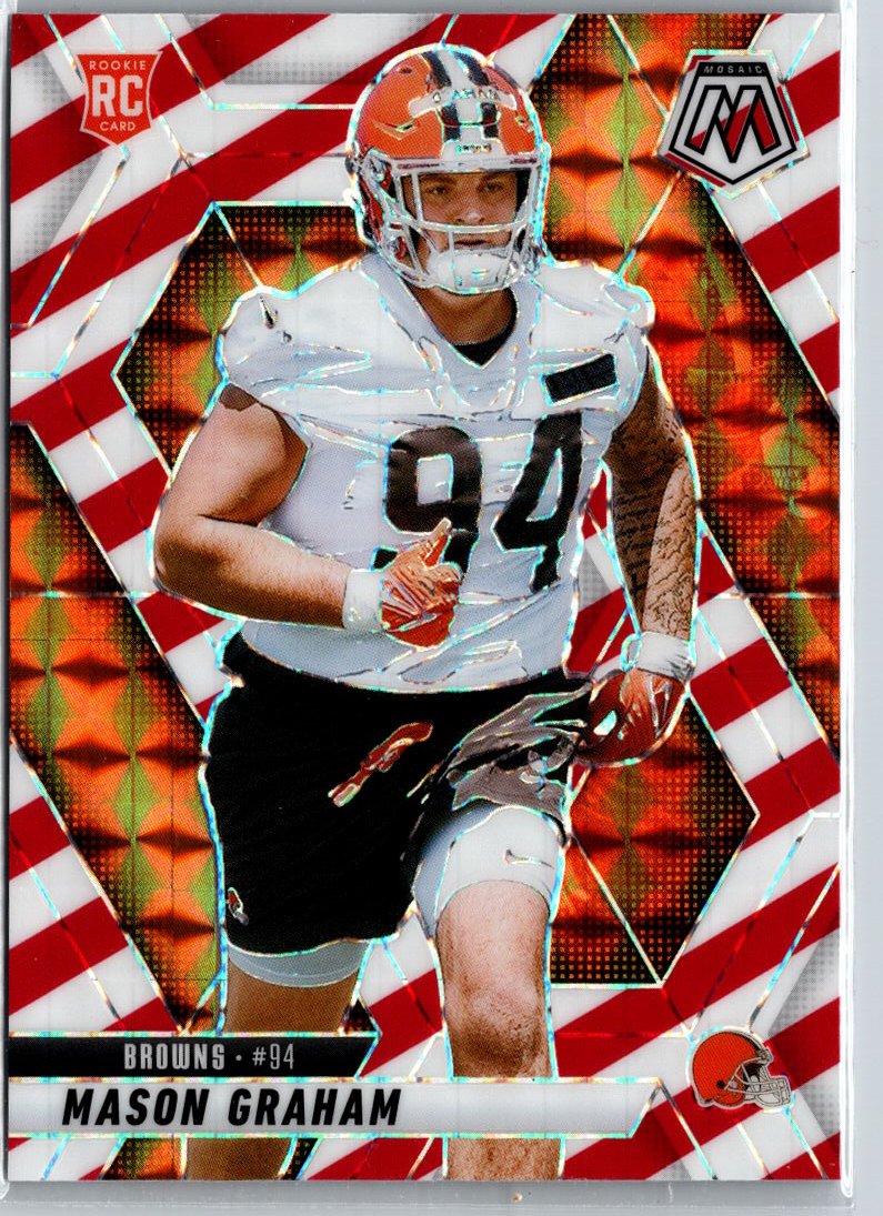 2025 Panini Mosaic #311 Mason Graham Mosaic Red and White Stripe A9