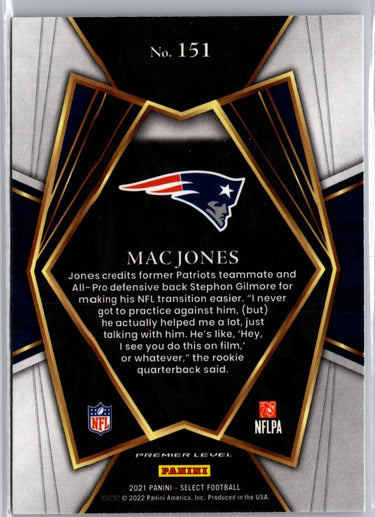 2021 Panini Select #151 Mac Jones A10