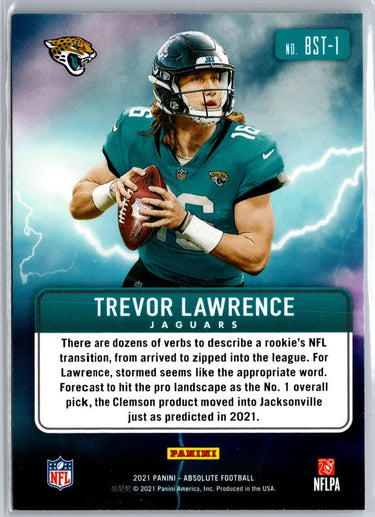 2021 Panini Absolute #BST-1 Trevor Lawrence By Storm A10