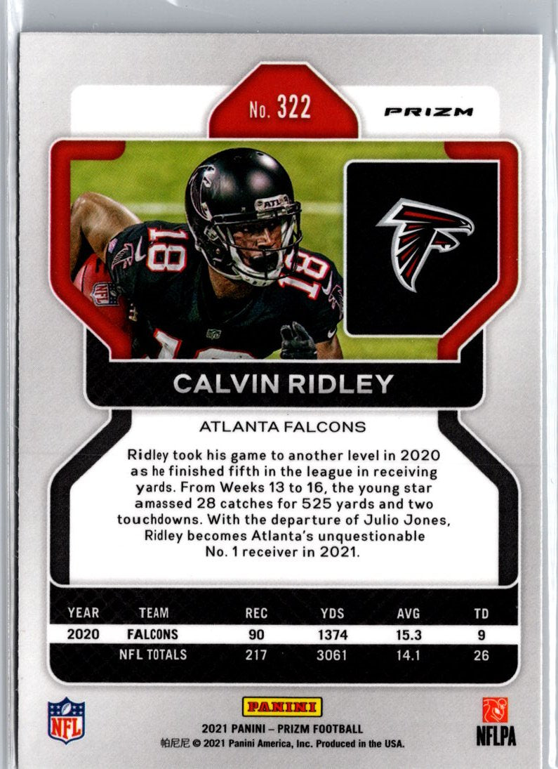 2021 Panini Prizm #322 Calvin Ridley Red White and Blue A10