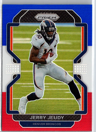 2021 Panini Prizm #199 Jerry Jeudy Red White and Blue A10
