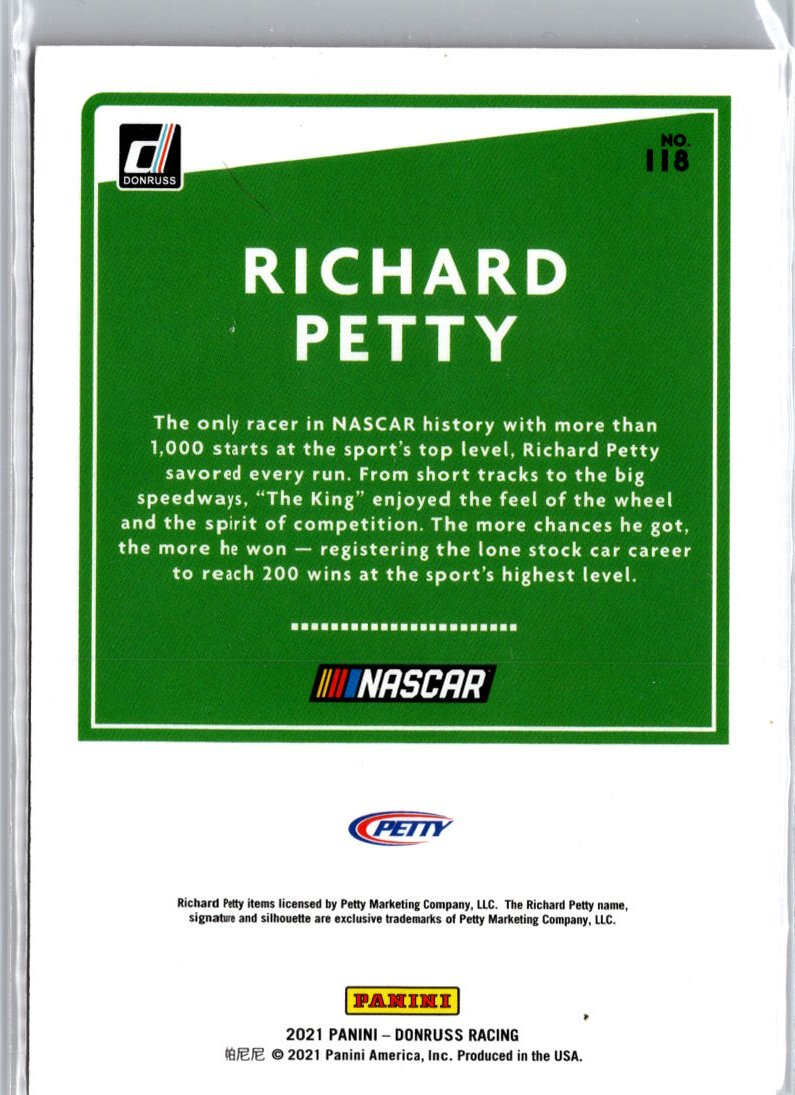 2018 Donruss #104 Richard Petty Red Foil #/299 A10