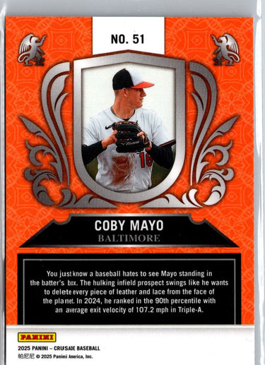 2025 Panini Crusade #51 Coby Mayo Crusade A11