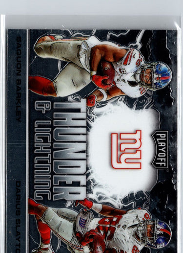 2020 Playoff #TL-19 Darius Slayton / Saquon Barkley Thunder & Lightning A11