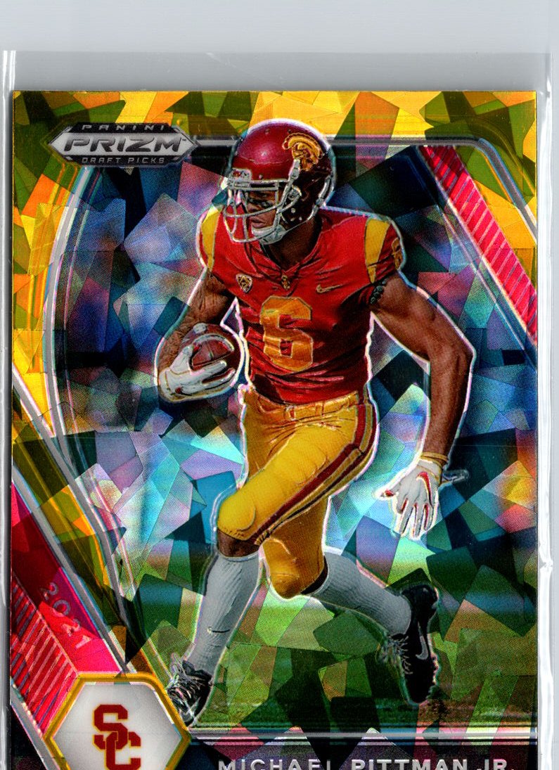 2021 Panini Prizm Draft Picks Collegiate #73 Michael Pittman Jr. Gold Ice A11