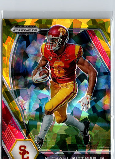 2021 Panini Prizm Draft Picks Collegiate #73 Michael Pittman Jr. Gold Ice A11