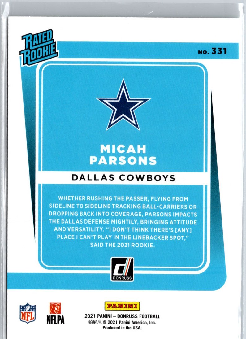 2021 Donruss #331 Micah Parsons A11