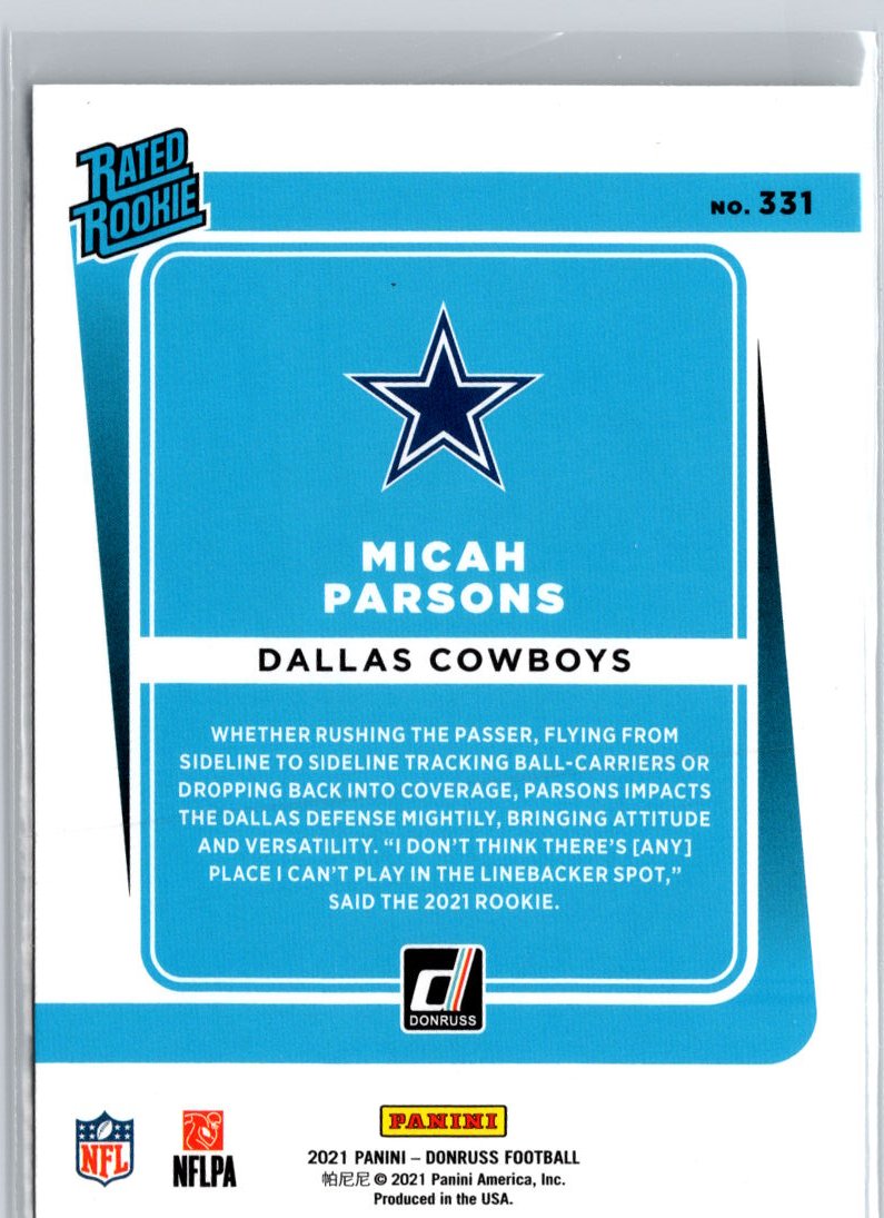 2021 Donruss #331 Micah Parsons A11