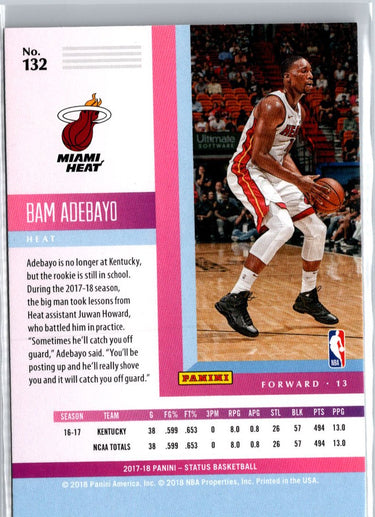 2017-18 Panini Status #132 Bam Adebayo A11