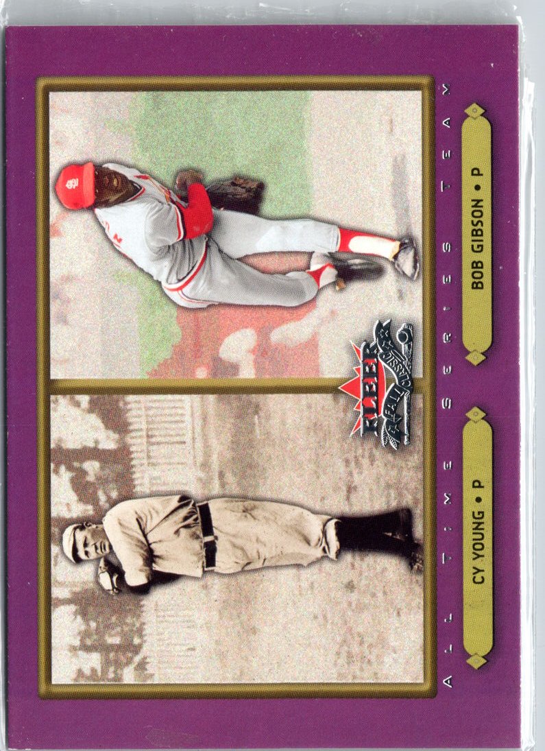 2002 Fleer Fall Classic #98 Cy Young / Bob Gibson SN50 Championship A12