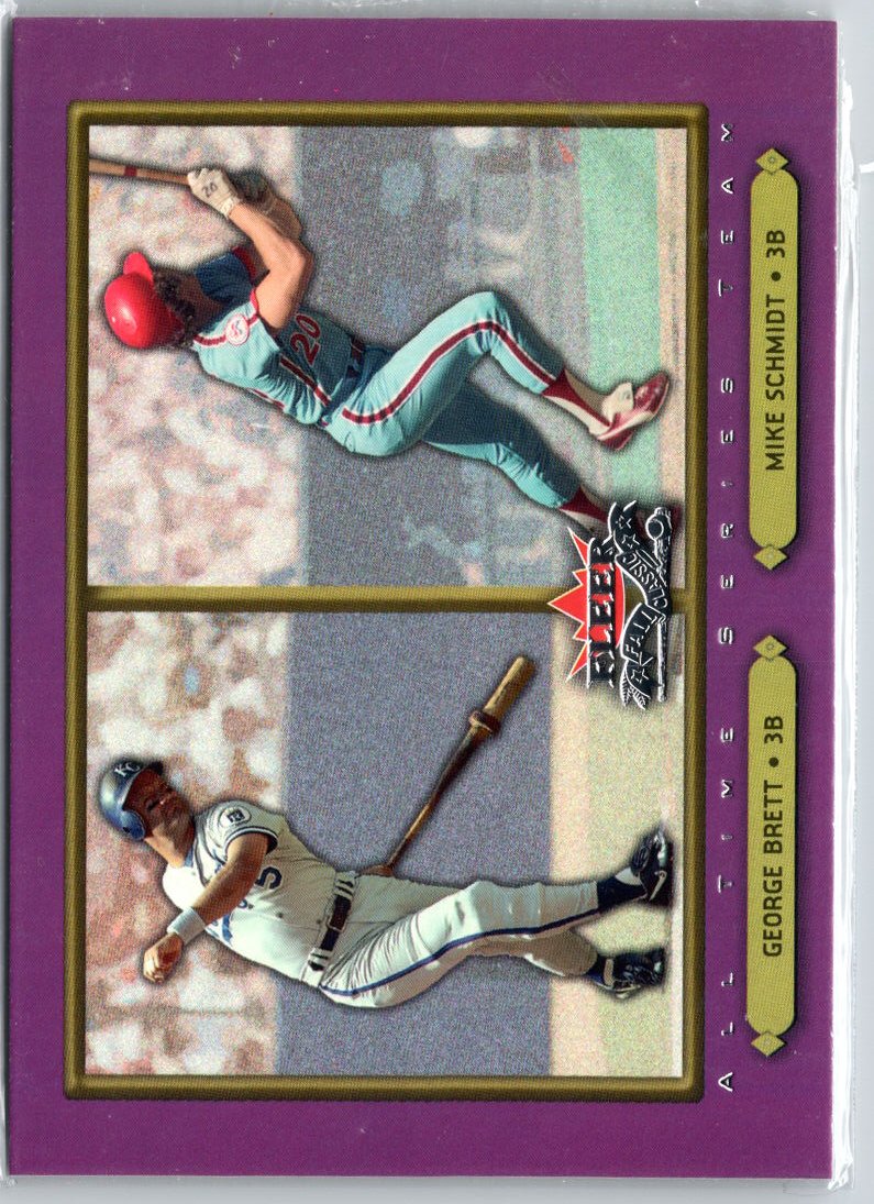 2002 Fleer Fall Classic #93 George Brett / Mike Schmidt AST A12