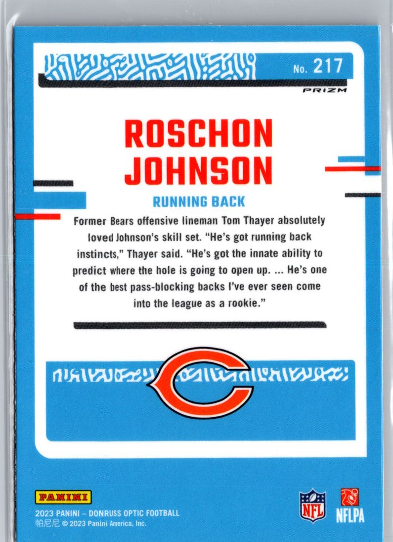 2023 Donruss Optic #217 Roschon Johnson Red Mojo A12