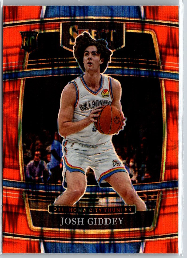 2021-22 Panini Select #58 Josh Giddey Orange Flash Prizms A12