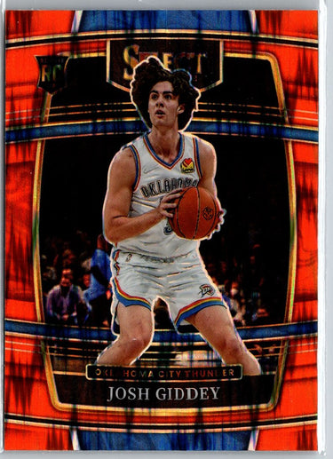 2021-22 Panini Select #58 Josh Giddey Orange Flash Prizms A12