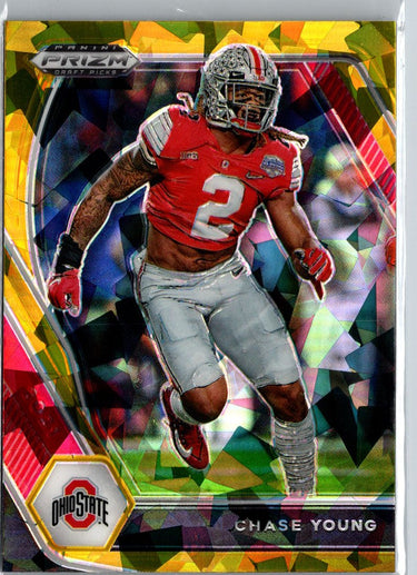 2021 Panini Prizm Draft Picks Collegiate #99 Chase Young Gold Ice A12