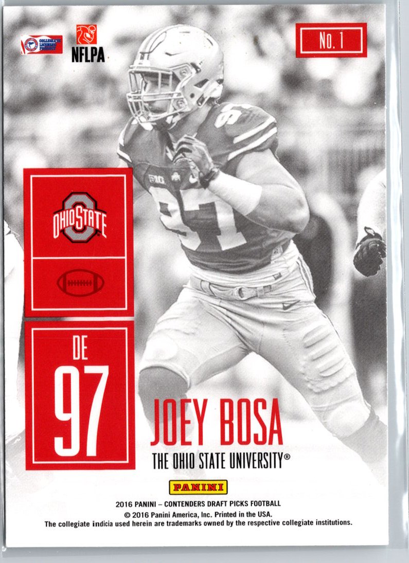2016 Panini Contenders Draft Picks #1 Joey Bosa Game Day Tickets A13