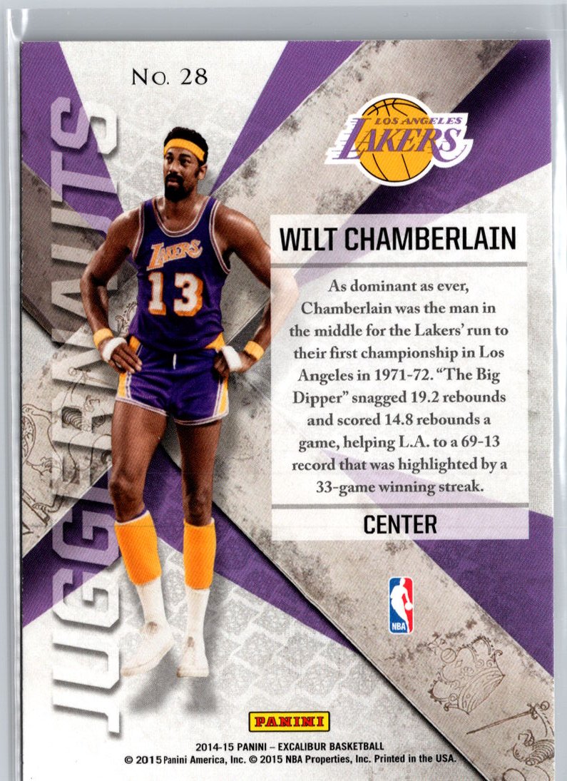 2014-15 Panini Excalibur #28 Wilt Chamberlain Juggernauts A14