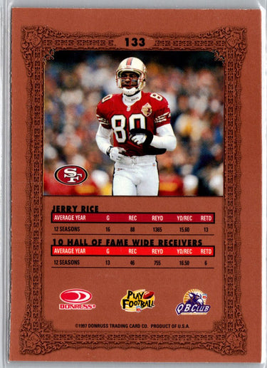 1997 Donruss Preferred #133 Jerry Rice Cut To The Chase A14