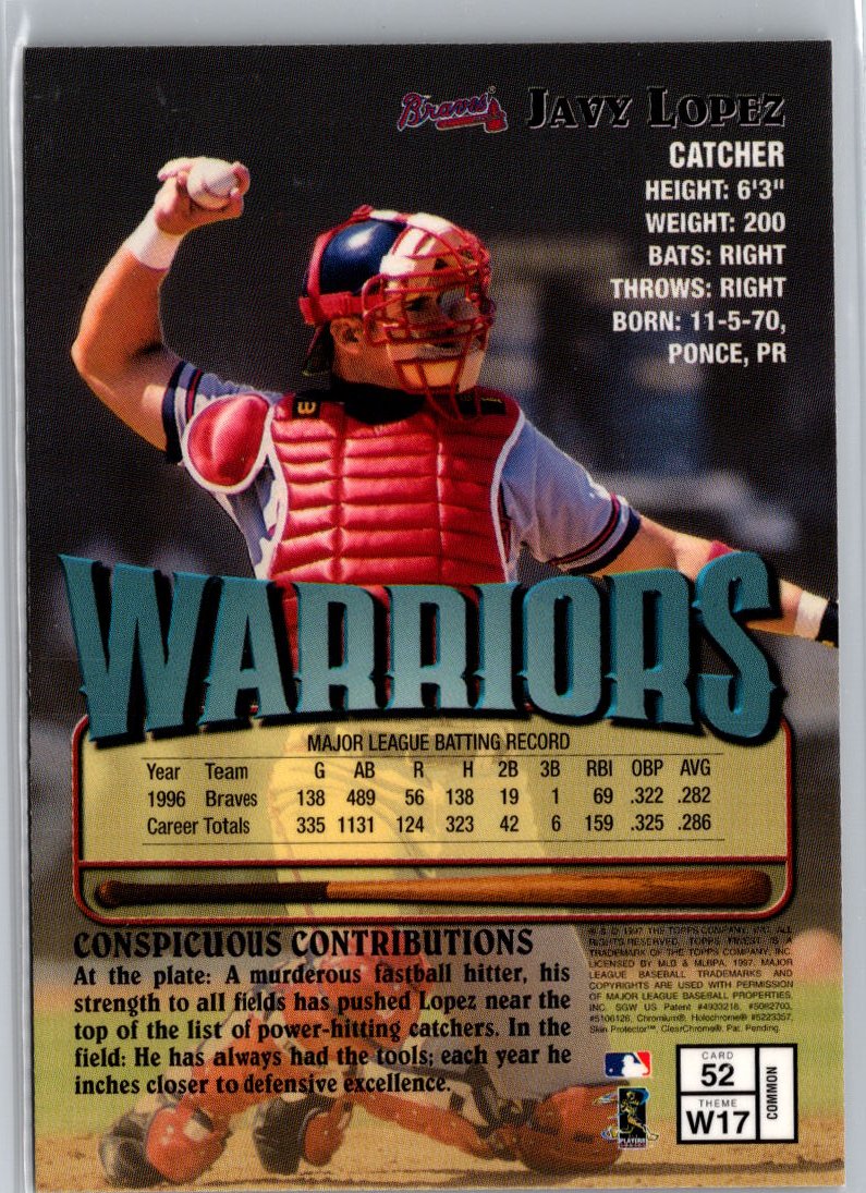 1997 Finest #52 Javy Lopez A14