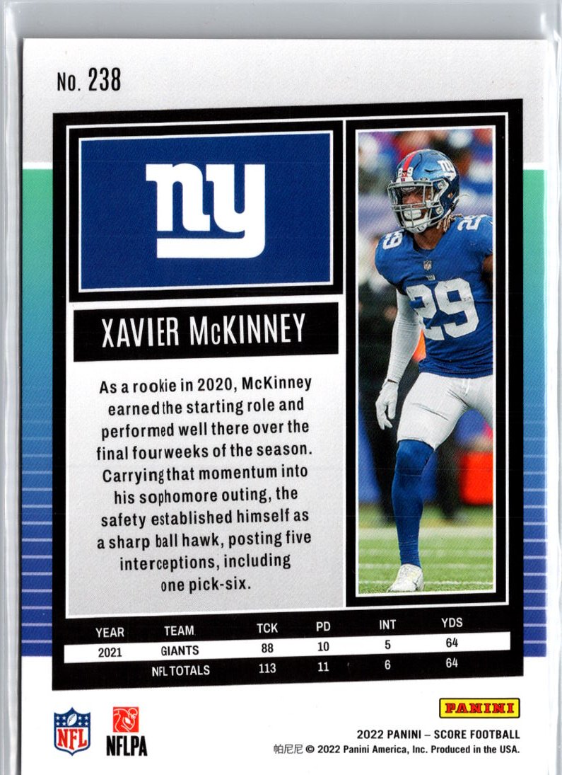 2022 Score #238 Xavier McKinney Lava #/599 A15