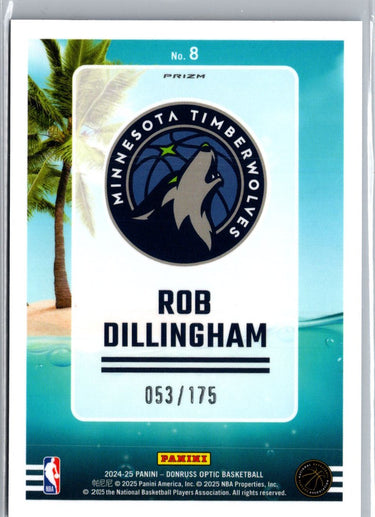 2024-25 Donruss Optic #8 Rob Dillingham Splash! Hyper Blue #/175 A15