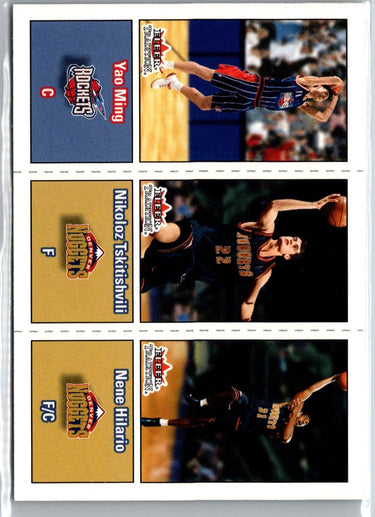 2002-03 Fleer Tradition Yao Ming Nikoloz Tskitishvili/ Nene Hilario A15
