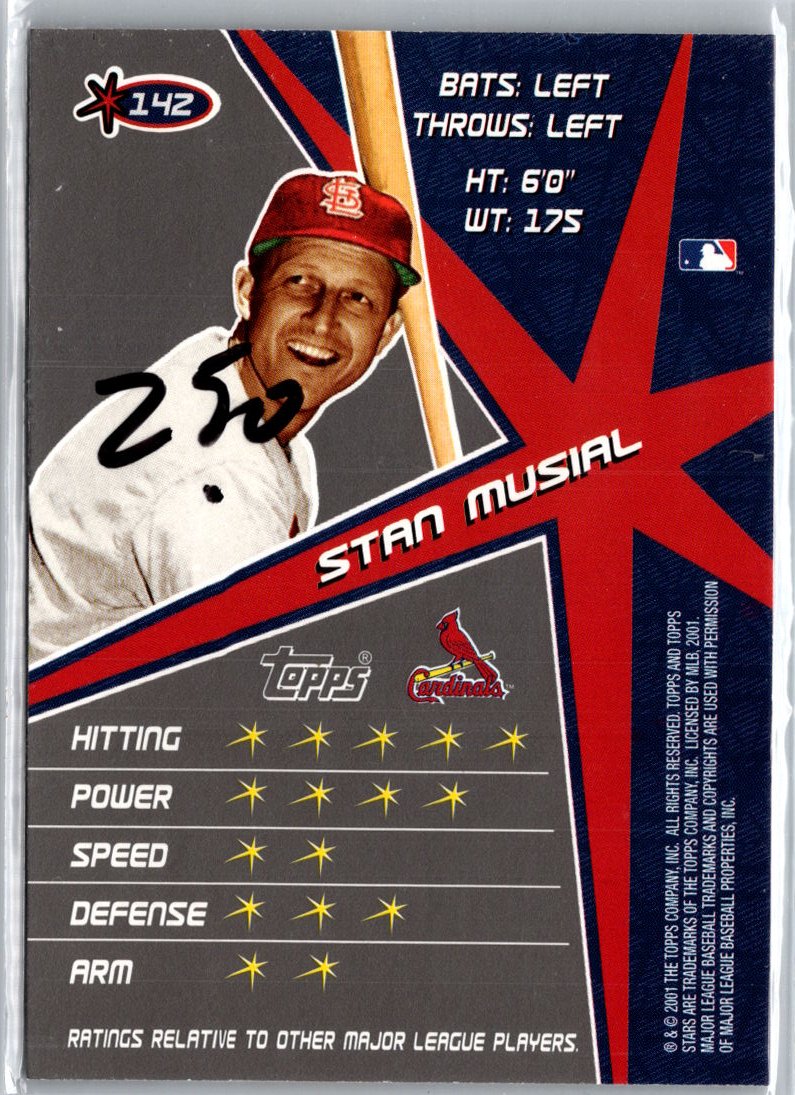 2001 Topps Stars #142 Stan Musial A15