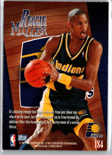 1996-97 SkyBox Z-Force #184 Reggie Miller A16