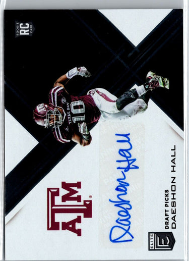 2017 Panini Elite Draft Picks #225 Daeshon Hall Draft Picks Autographs A17