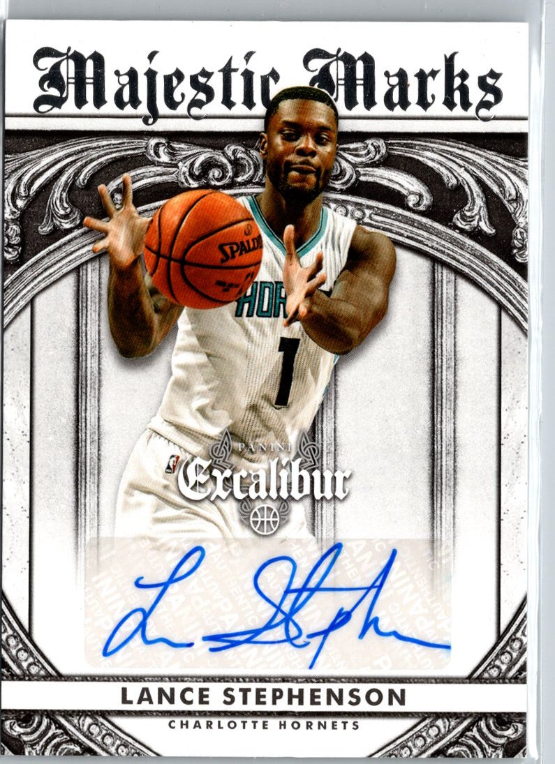 2014-15 Panini Excalibur #10 Lance Stephenson Majestic Marks A17