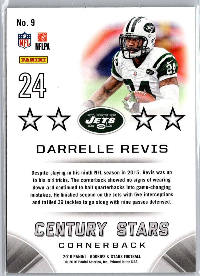 2016 Panini Rookies & Stars #9 Darrelle Revis Century Stars Gold #/10 A17