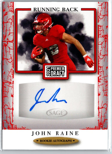 2021 SAGE Premier Draft #A167 John Raine Autographs Black A17
