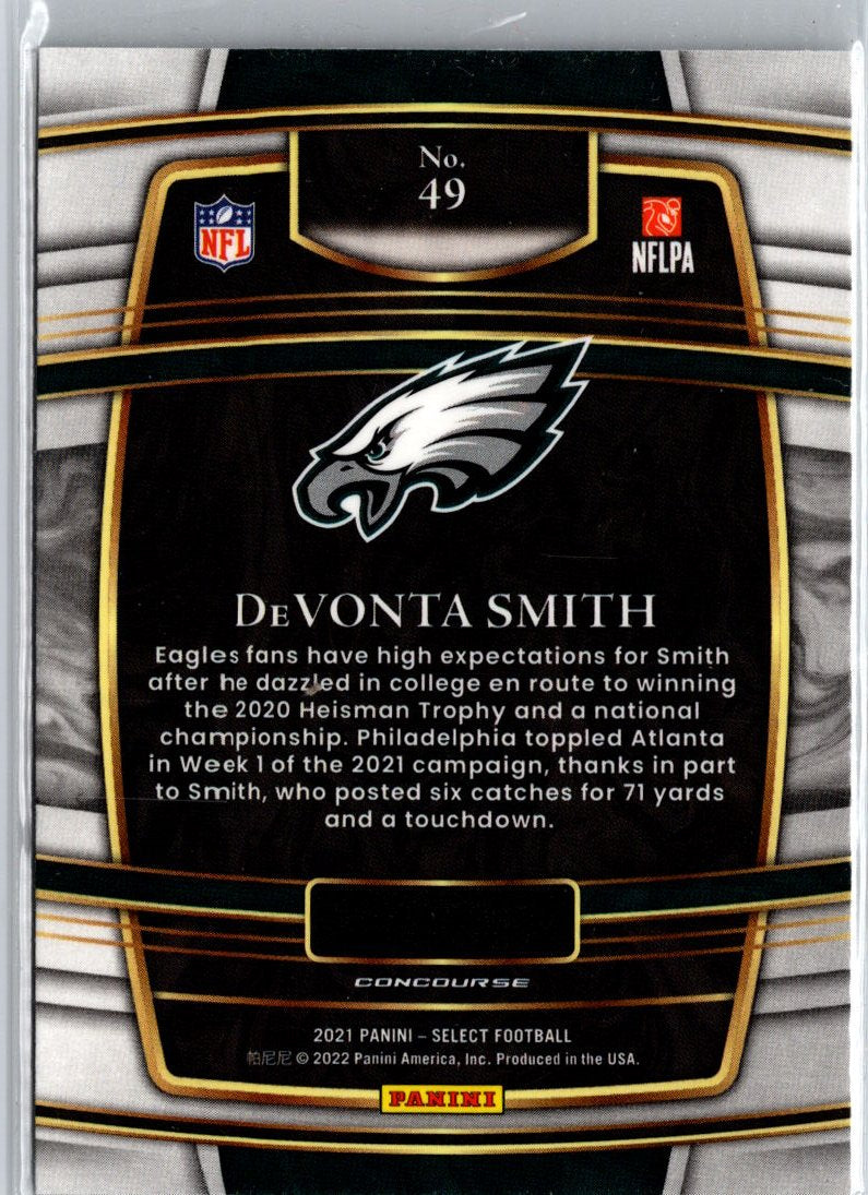 2021 Panini Select #49 DeVonta Smith A18
