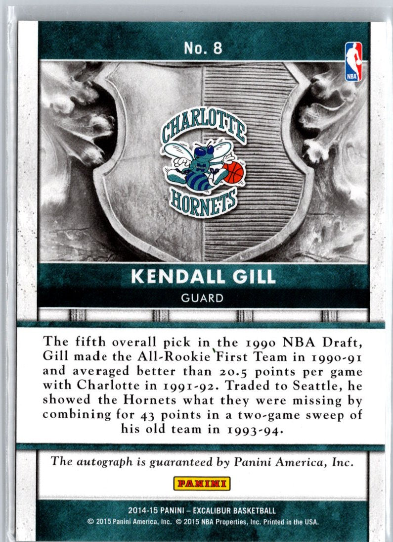 2014-15 Panini Excalibur #8 Kendall Gill Majestic Marks A18