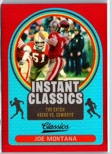 2021 Panini Classics #IC-12 Joe Montana Instant Classics Red #/50 A19
