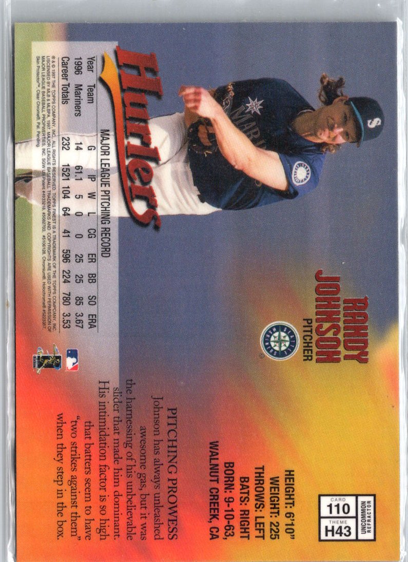 1997 Finest #110 Randy Johnson Refractors A19