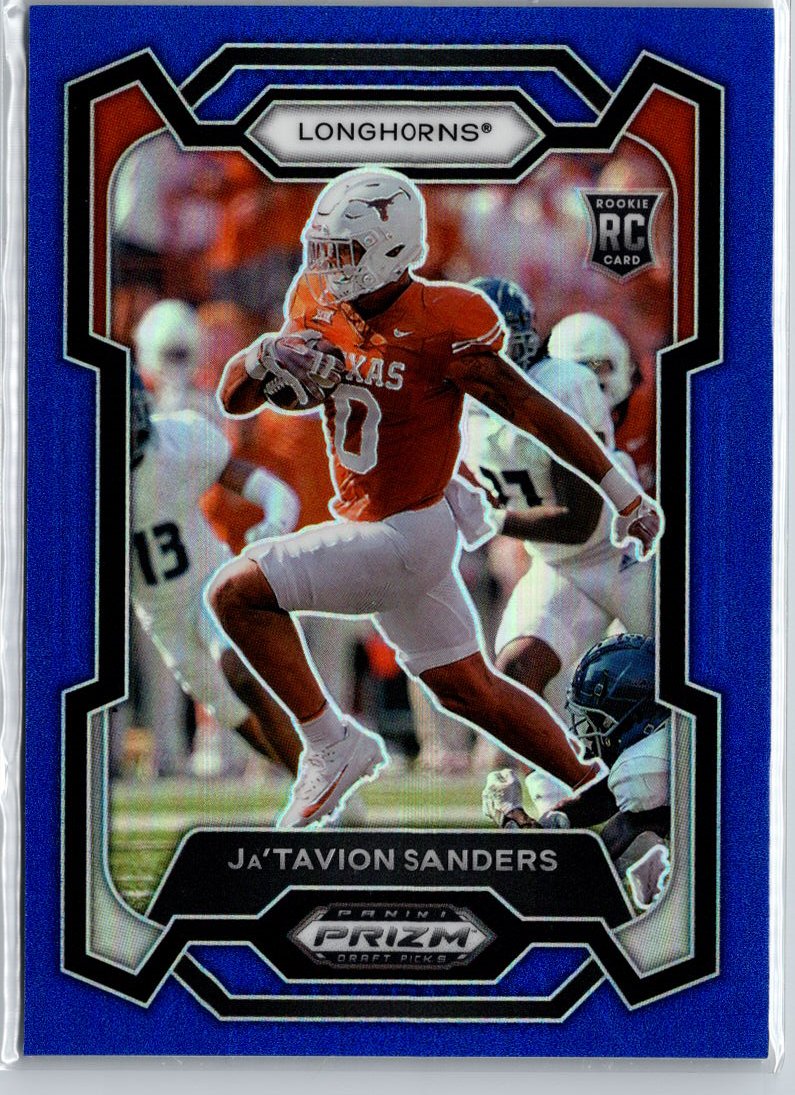 2024 Panini Prizm Draft Picks #134 Ja'Tavion Sanders Blue #/199 A20