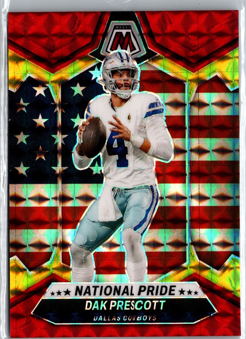 2024 Mosaic Dak Prescott Mosaic Choice Fusion Red and Yellow #/80 A21