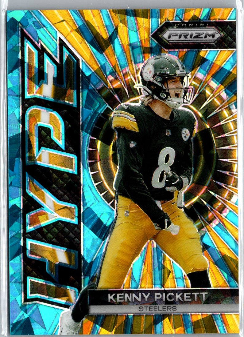 2023 Panini Prizm #H-5 Kenny Pickett Emergent Prizms Blue Ice #/99 A21