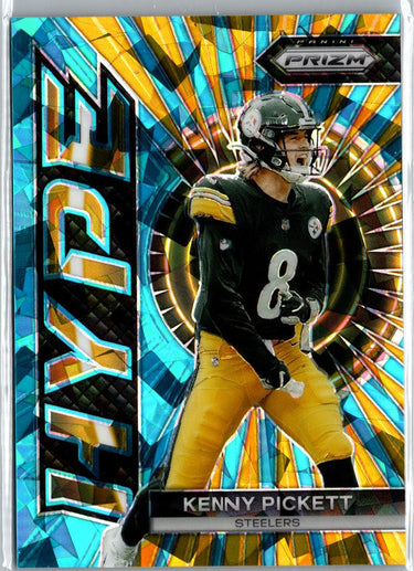 2023 Panini Prizm #H-5 Kenny Pickett Emergent Prizms Blue Ice #/99 A21